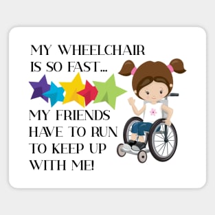 Wheelchair Girl is so fast  Brunette Magnet